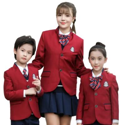 China Wholesale Red School Check Pattern School Uniform Skirt Cloth Plaid Pinafore Dress Designs SU-F-002 for sale