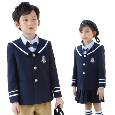 China School OEM ODM navy blue check pattern school uniform skirt fabric plaid pinafore dress designs SU-F-005 for sale