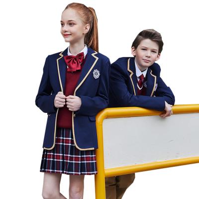 China New School Design School Uniform Sample Models For Girls And Boys for sale