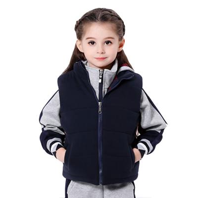 China Wholesale School Winter Navy And Orange Multi Pocket Cotton Padded Vest For Kids School Uniform SU-W-002 for sale