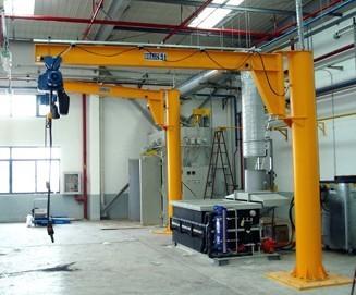 China 1ton / 2ton / 3ton / 5ton Freestanding Electric Jib Crane With Chain Hoist For Materials Handling for sale