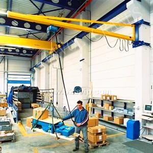 China 250kg / 500kg Tension Braced Electric Jib Crane For Materials Handling for sale