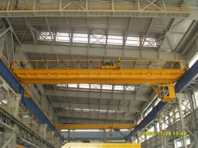 China 50 ton / 10 ton QD Series Double Girder Overhead Crane With 2 hook for sale