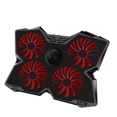 China Amazon Top 5 Seller 17inch 4 Dual Fans Fans Adjustable Folding Cooling Cooler USB Laptop Cooler Laptop Pad Cooler for sale