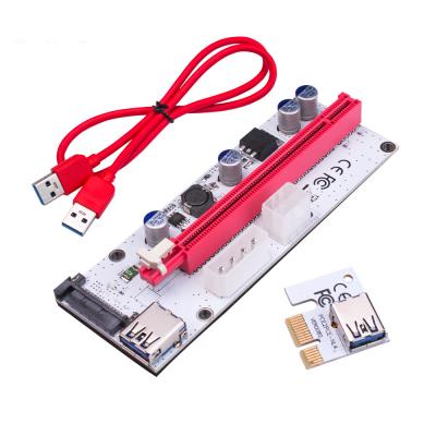 China Hot Sale 008S Miner 6pin 1x Express Riser PCI-E to 16x Card Supplement USB 3.0 PCIE Power Adapter Cable for GPU for sale