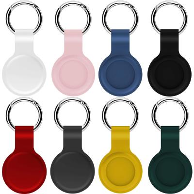 China Anti-fall Customized Silicone Air Tag Logo Case Cover Key Chain Key Ring Clip Holder For Apple For Airtags Case For Airtag for sale