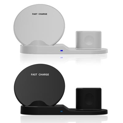 China Mobile Phone 3 in 1 Qi Wireless Fast Charger Dock Stand Charging Station for AirPods and Apple Watch and iPhone for sale