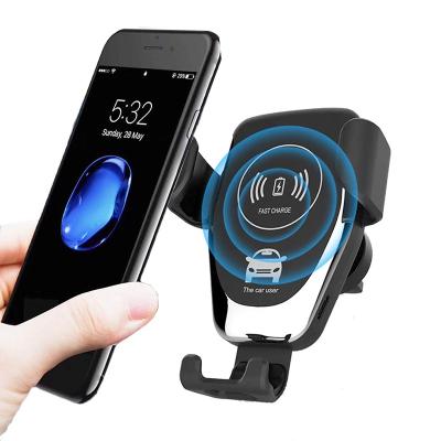 China Latest High Quality High End Cell Phone Factory Custom Qi Wireless Car Holder Phone Charger for sale