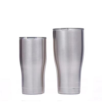 China Wholesale Customized Tumbler Arm With Screwed Leak Colors Stainless Steel Curve White And Logo 20oz 30oz 304 Disposable From China Supplier for sale