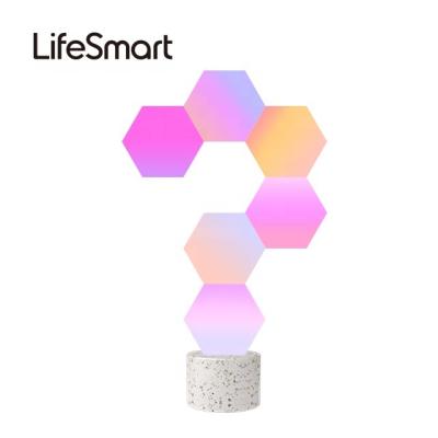 China 6pcs Post Modern Christmas Decoration LED Hexagon Lights Multicolor With Intelligent Voice Control for sale