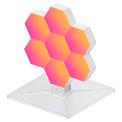 China Work with Homekit LifeSmart Smart Hexagonal Modular Led Light Panels Cololight Lamp Bedroom Rhythm Edition Work with HomeKit, Google, Alexa, 7 Pcs for sale