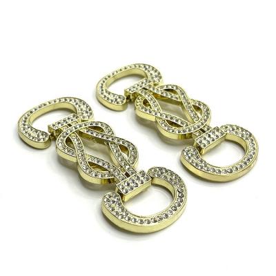 China Wholesale Luxury Shoe Accessories Combine Shoe Buckle Metal Shoe Decoration With Diamond For Man Woman for sale