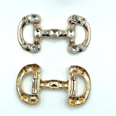 China Luxury Wholesale Metal Diamond Decoration Shoe Accessories Shoe Buckles for sale