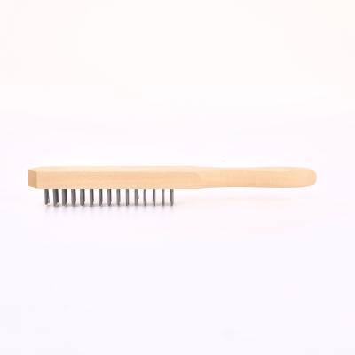 China Hot sale cleaning rust gold grinding wood steel wire for brushes production nail head cleaning brush for sale