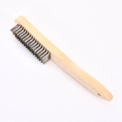 China Good curved grinding repuitation to handle wood features surface air wire wheel brush tools manufacturing for sale