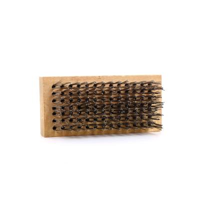 China Grinding Brass High Precision Factory Supply Direct Wood Handle Brushes 75Mm Brass Stainless Steel for sale