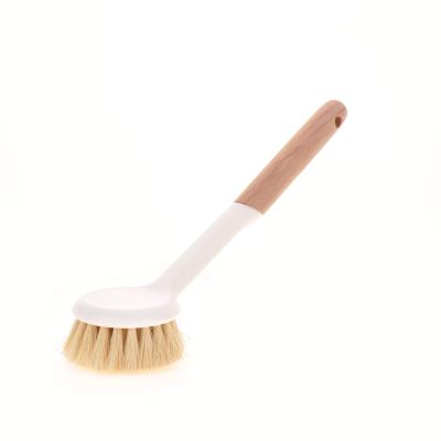 China New Design Durable Long Handle Pot Dish Bowl Silicone Kitchen Cleaning Brush Custom Dishwashing Brush for sale