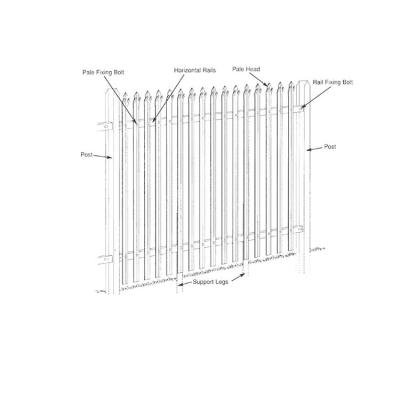 China New Design Easily Compiled Galvanized Exterior Doors Solid Panel Powder Coated Steel Posts Fence for sale