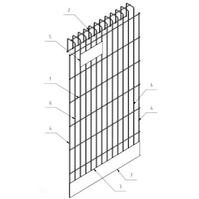 China Factory Supply Easily Assembled Galvanized Made Custom Green Grid Welded Wire Mesh Panel for sale