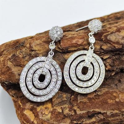 China Unique Trendy Fashion Design 925 Sterling Silver Lady Zircon Earring Jewelry New for sale