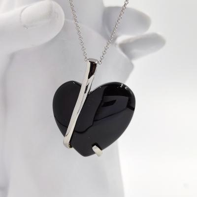 China TRENDY Fashion Heart Design 925 Sterling Silver Necklace Unique Jewelry for sale