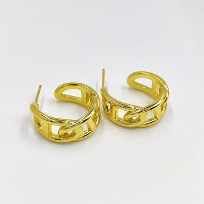 China Fashion TRENDY earring made in brass popular in 2023 for sale