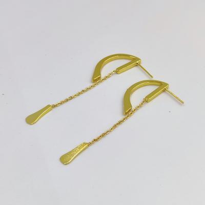 China Fashion TRENDY earring made in brass popular in 2023 for sale