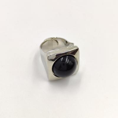 China Fashion CLASSIC design natural stone ring made brass popular in 2023 for sale