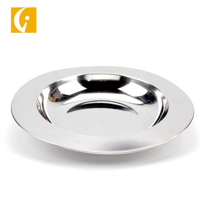 China Sustainable Cheap Wholesale 18 Cm Stainless Steel Dish Metal Dinner Dishes For Sale for sale