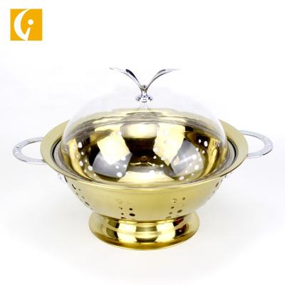 China Sustainable Stainless Steel Basin Kitchen Basin Vegetable Fruit Basin With Color Cover for sale