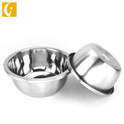 China High Quality 201 Stainless Steel Thickening Viable Soup Basins Food Container Seasoning Basin for sale