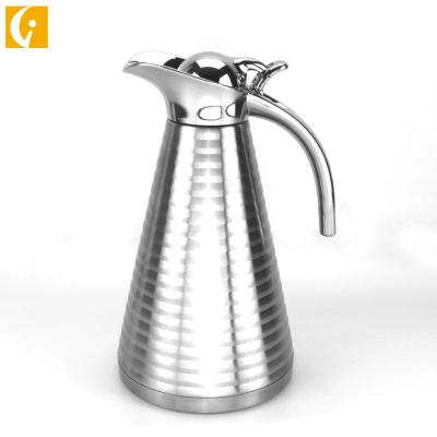 China Sustainable Double Wall Thermos Stainless Steel Vacuum Coffee Pot Heat Insulation Pot for sale