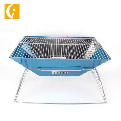 China Folding 44cm Barbecue Outdoor Oven Small Portable Camping Charcoal Folding Grill for sale