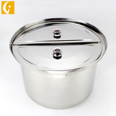 China Large 201 Stainless Steel Double Compartment Tangerine Duck Pot Two Flavor Viable Soup Pot for sale