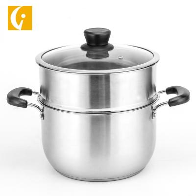 China - High Quality Specifications Non - Sustainable Stainless Steel Double Bottom Double Handle Soup Multi Magnetic Steamer for sale