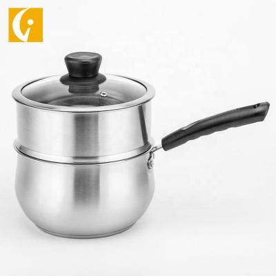 China Factory Direct Sales Sustainable 2 Layers Dumpling Seafood Stainless Steel Steamer Cooking Pan Commercial Dairy Pan for sale