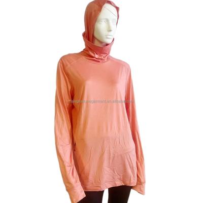 China Pink Hooded Breathable Ultra Long Quick Dry Active Women High Waist Workout Gym Fitness Yoga Suit for sale