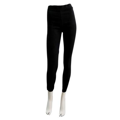 China Anti-pilling 2022 popular women high waist elastic gaiters skinny pants with slim design solid color for sale