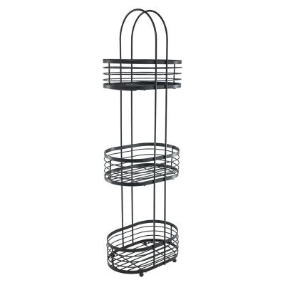 China Factory Direct Sale Standing Type Customized Modern Rack Metal Wire 3 Layer Bathroom Storage Rack for sale