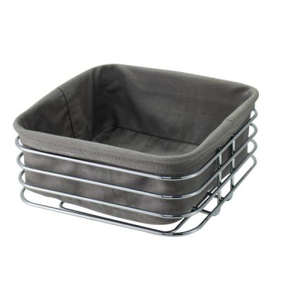 China Factory Price OEM ODM Best Quality Iron Cloth Restaurant Bread Stored Baskets Bread Basket Metal For Food Storage for sale