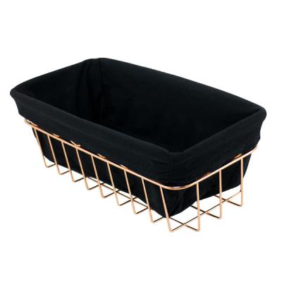 China Factory Supply Custom Durable Metal Cloth Coating French Breads Stocked Proofing Baskets Wire Bread Basket For Food Storage for sale