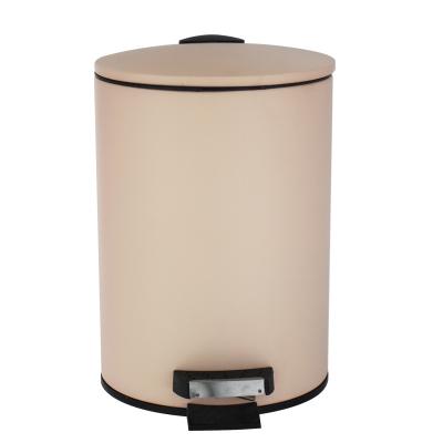 China Kitchen Stainless Steel Outdoor Shiny Metal Pedal Trash Bin Professional Viable Small Waste For Bathroom for sale