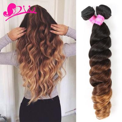 China Ombre Weave Peruvian Hair Extensions 1B/4/30 Ombre Human Hair 8A Aliexpress Loose Wave 4 Bundles for sale