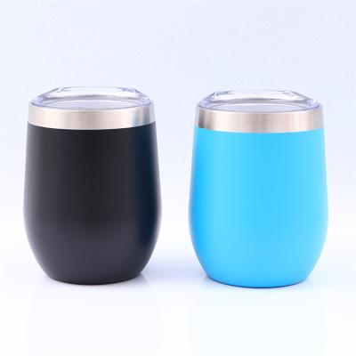 China Northfox Viable Ready To Ship Dropshipping 12oz Wine Tumbler With Lid Stainless Steel Wine Tumbler Double Wall Insulated Coffee Mug for sale