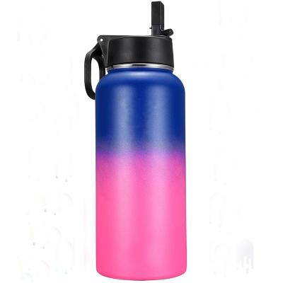 China Business Northfox 14oz Stainless Steel Vacuum Insulated Kids Straw Water Bottle For Outdoor & School BPA FREE for sale