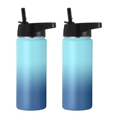 China Northfox 750ml 1000ml Business Beverage Water Bottles Wide Mouth Stainless Steel Sport Bottle With Straw Lid for sale