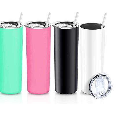 China Northfox 20oz Sublimation Blanks Vacuum Stainless Steel Disposable Skinny Insulated Sublimation Straight Tumbler for sale