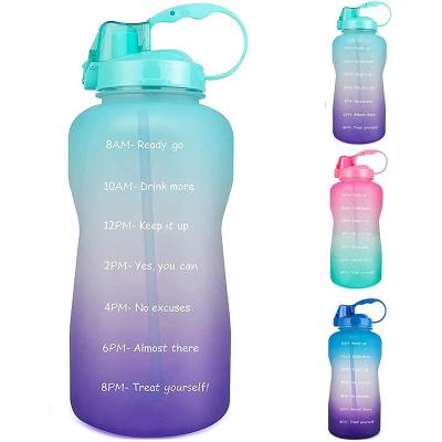 China Amazon Sustainable Hot Sale 1 Gallon Motivational Water Bottle With Line Markings BPA Free Time Water Jug for sale