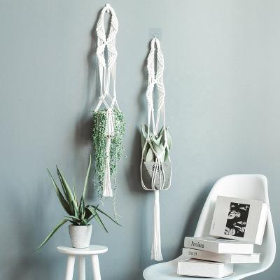 China Home Indoor Decoration Macrame Plant Hanger Cloth Plant Hanger Shelf for sale