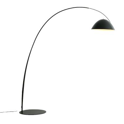 China Modern minimalist simple huge standing floor lights black metal E27 arc fishing fashion living room floor lamp for sale